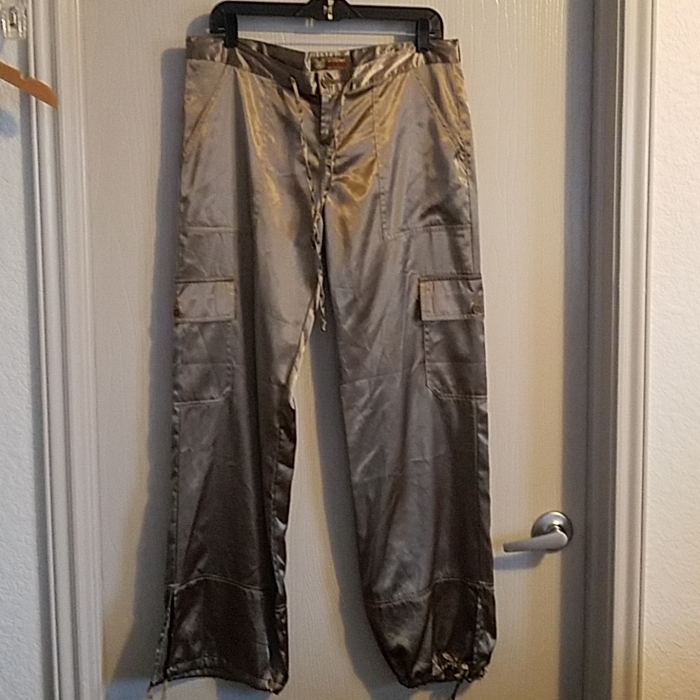 NEW Satin look Cargo pants size 11  NEW